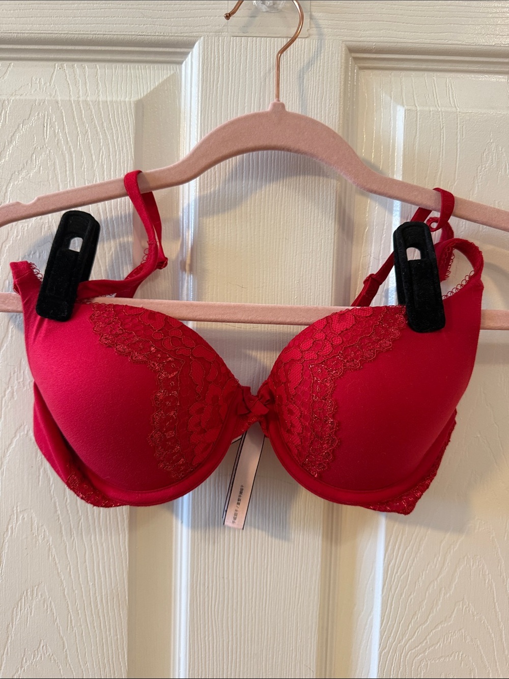 Victoria's Secret Red Lace Push-Up Bra